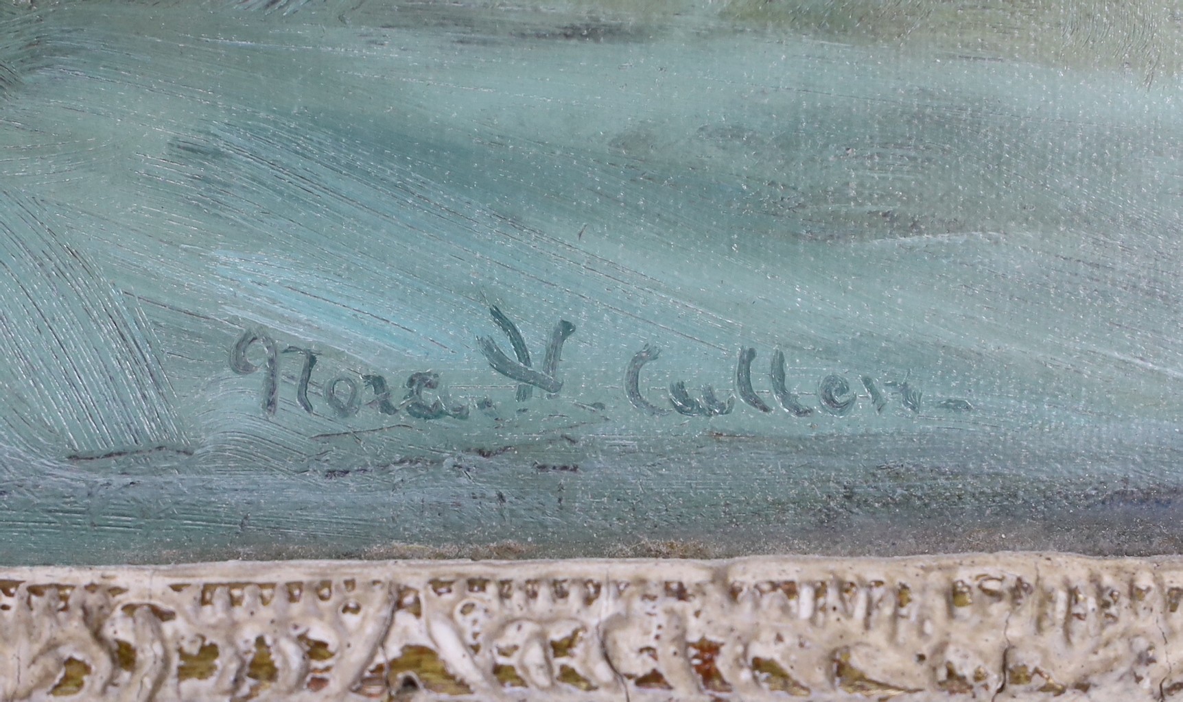 Nora Helen Cullen (20th C.), two oils on canvas, Still lifes of flowers in vases, signed, 35 x 30cm and 34 x 31cm